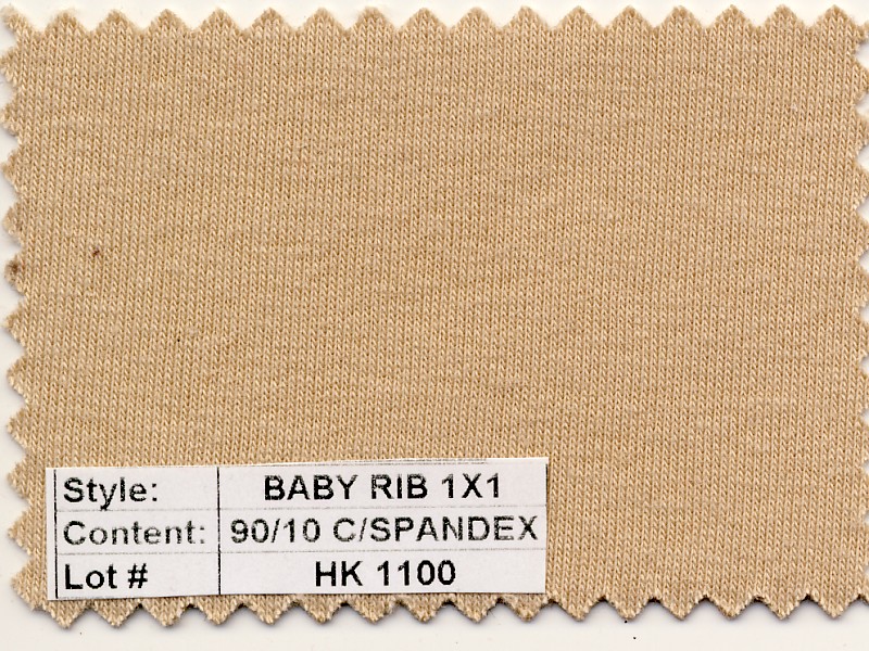 Baby Rib 1x1 Cotton Spandex